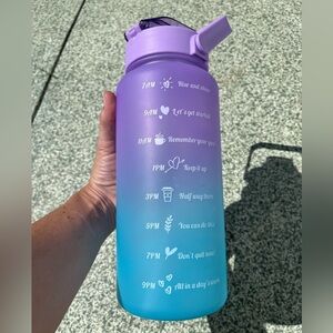 Ombré Water Flask with times and measurements